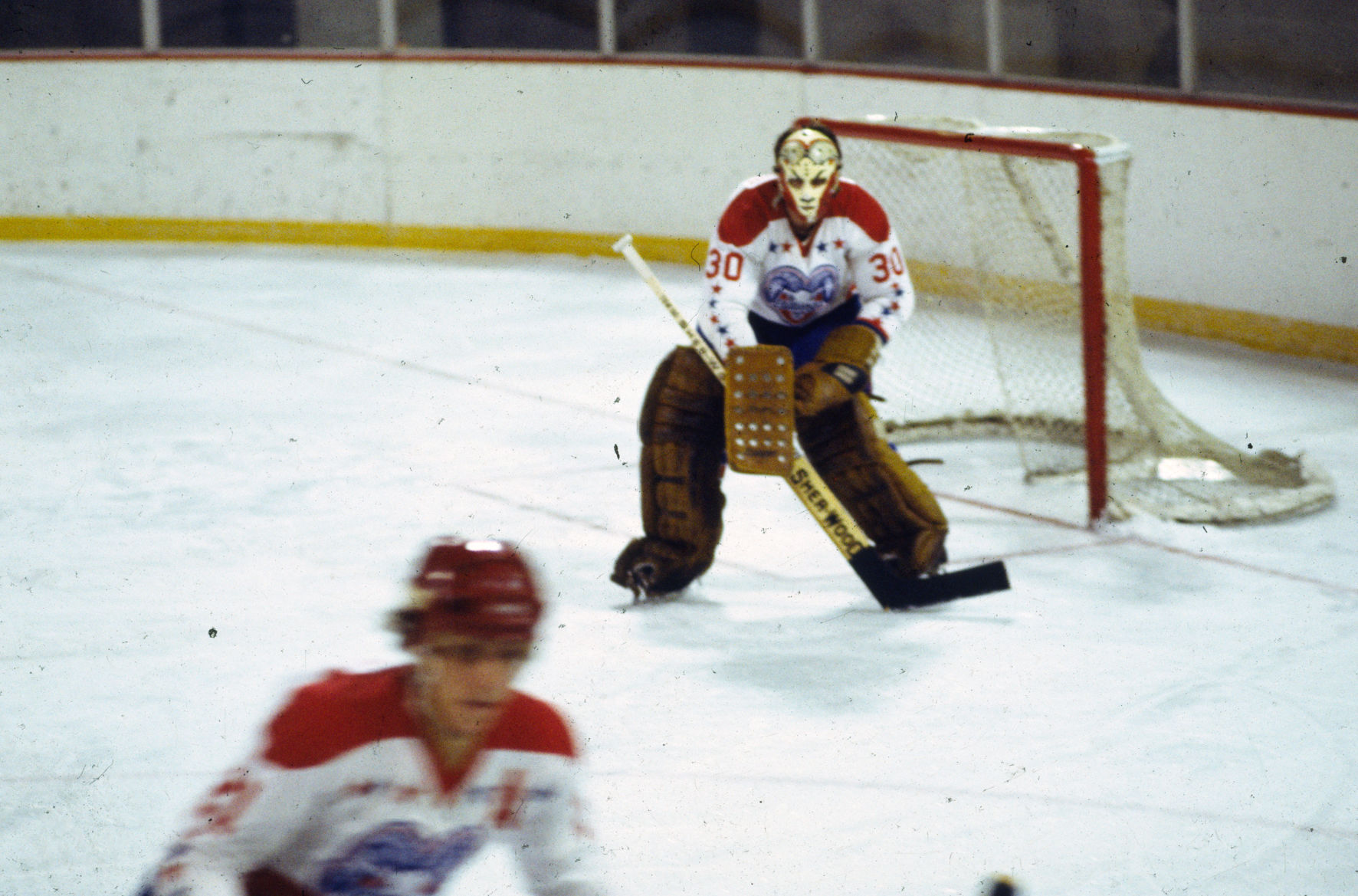 Billings Bighorns goalie Tim Thomlinson, March 1978